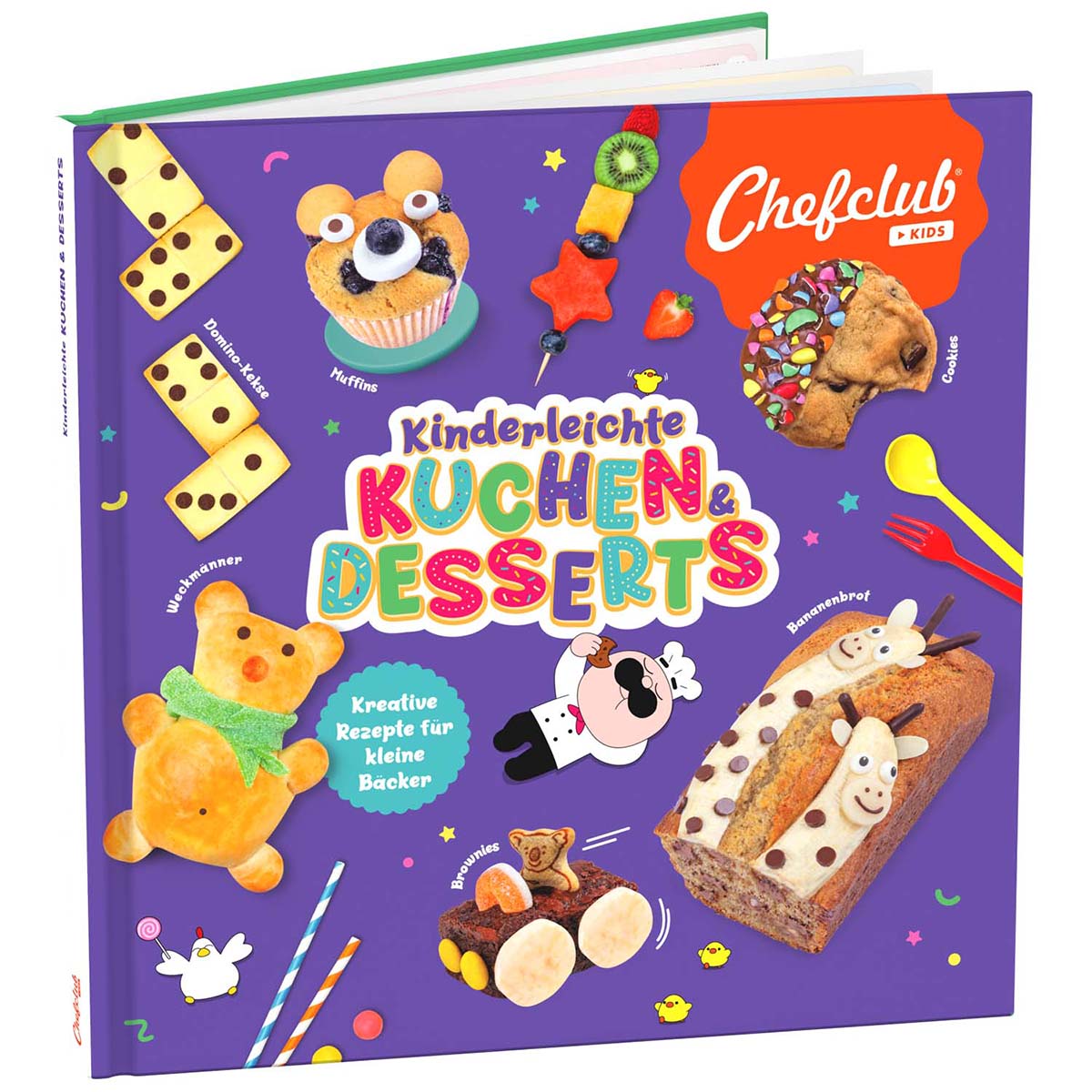 Chefclub: Kinder-Rezeptbuch "Kuchen & Desserts" mit Messbechern