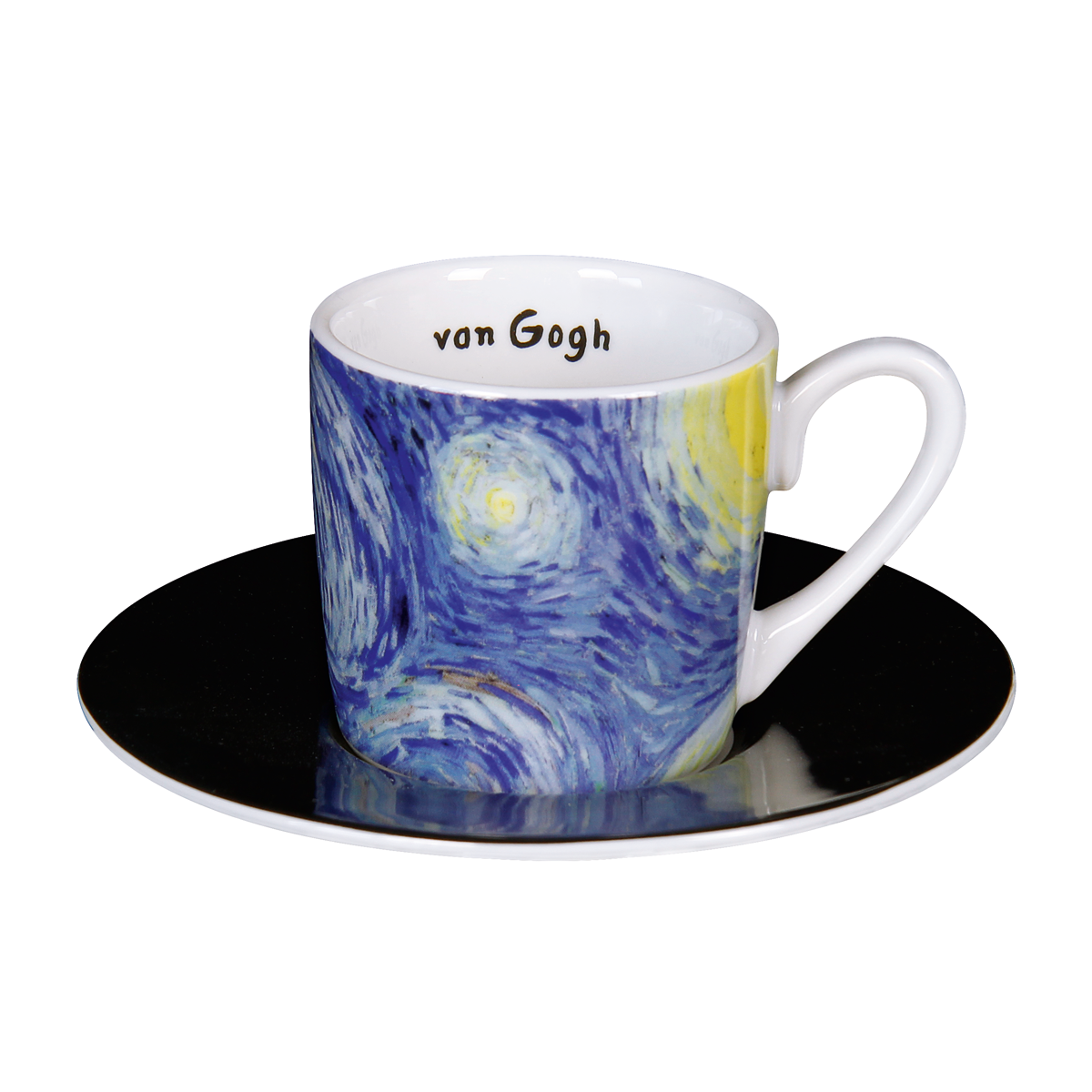 Vincent van Gogh: 4 Espressotassen mit Künstlermotiven im Set, Porzellan