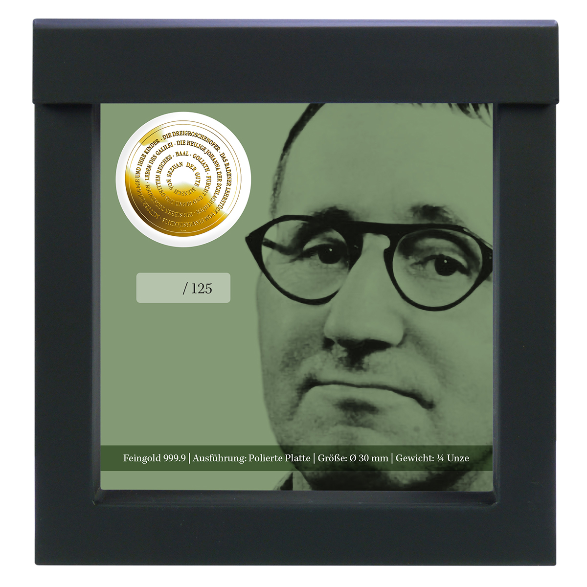 Medaille "125 Jahre Bertolt Brecht"