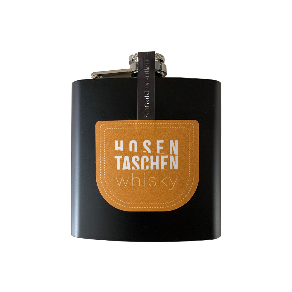 Flachmann mit Single Malt Whisky - verschiedene Farben