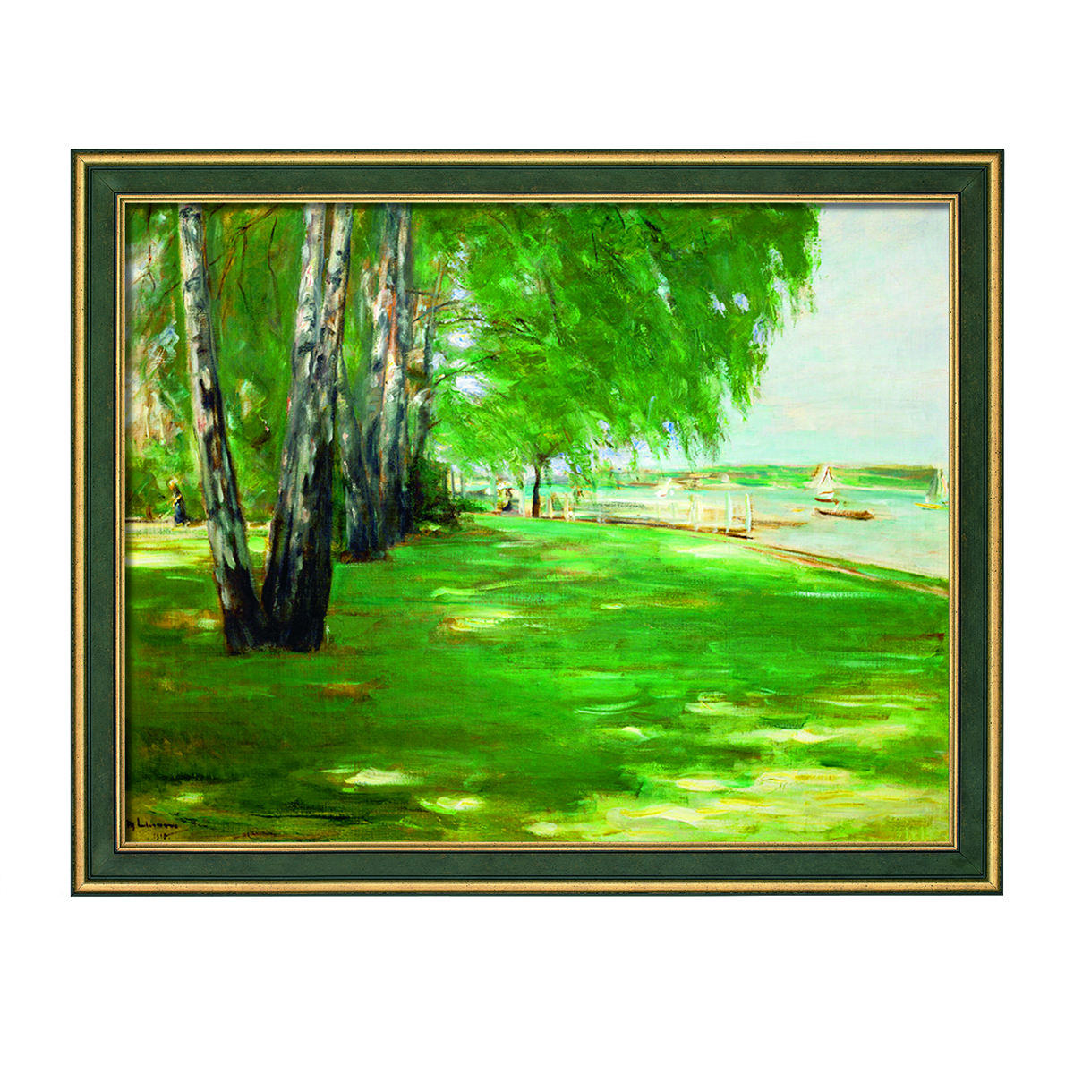 Max Liebermann: Bild "Der Garten des Künstlers am Wannsee", gerahmt