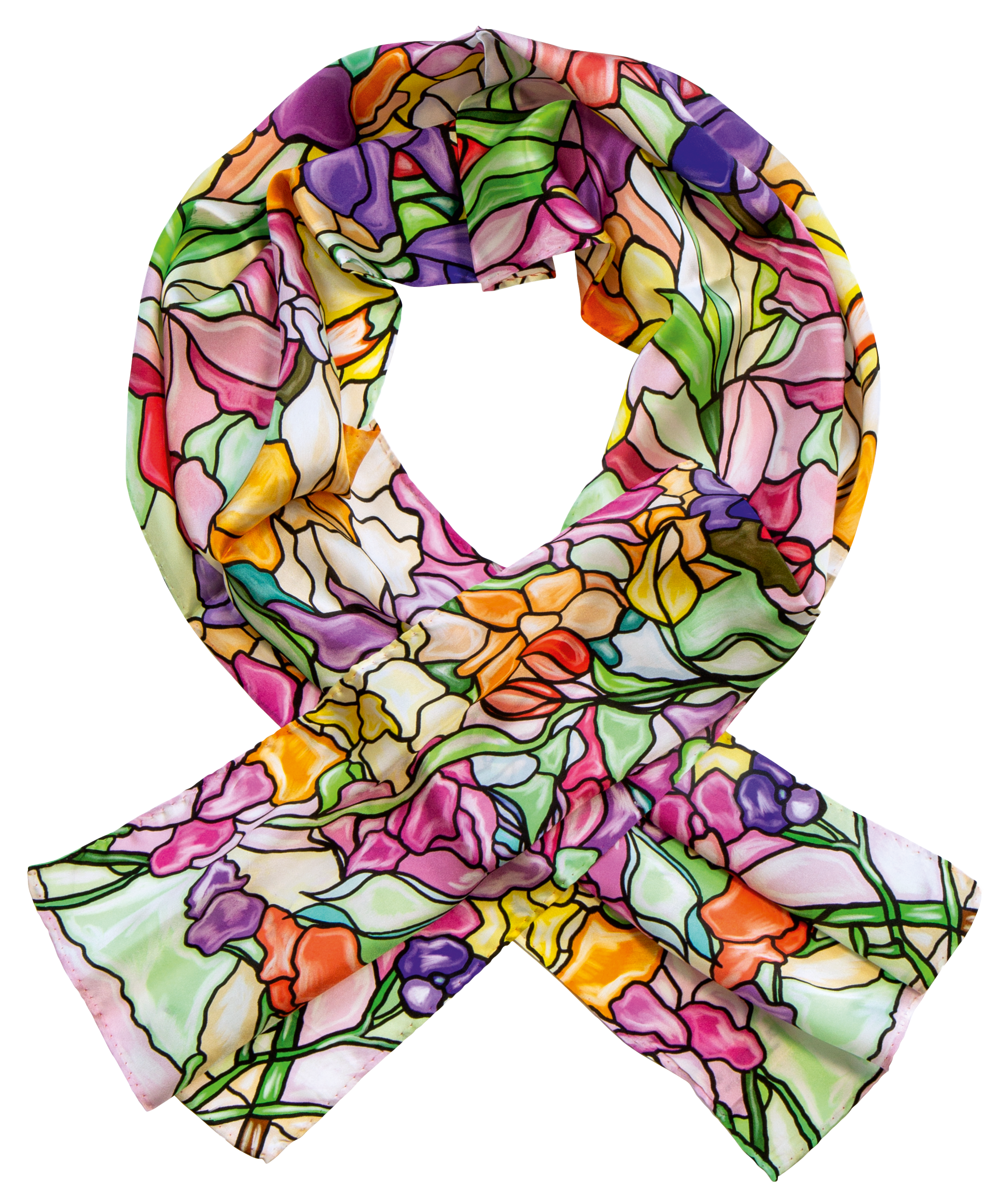 Seidenschal "Blumen" nach Louis C. Tiffany