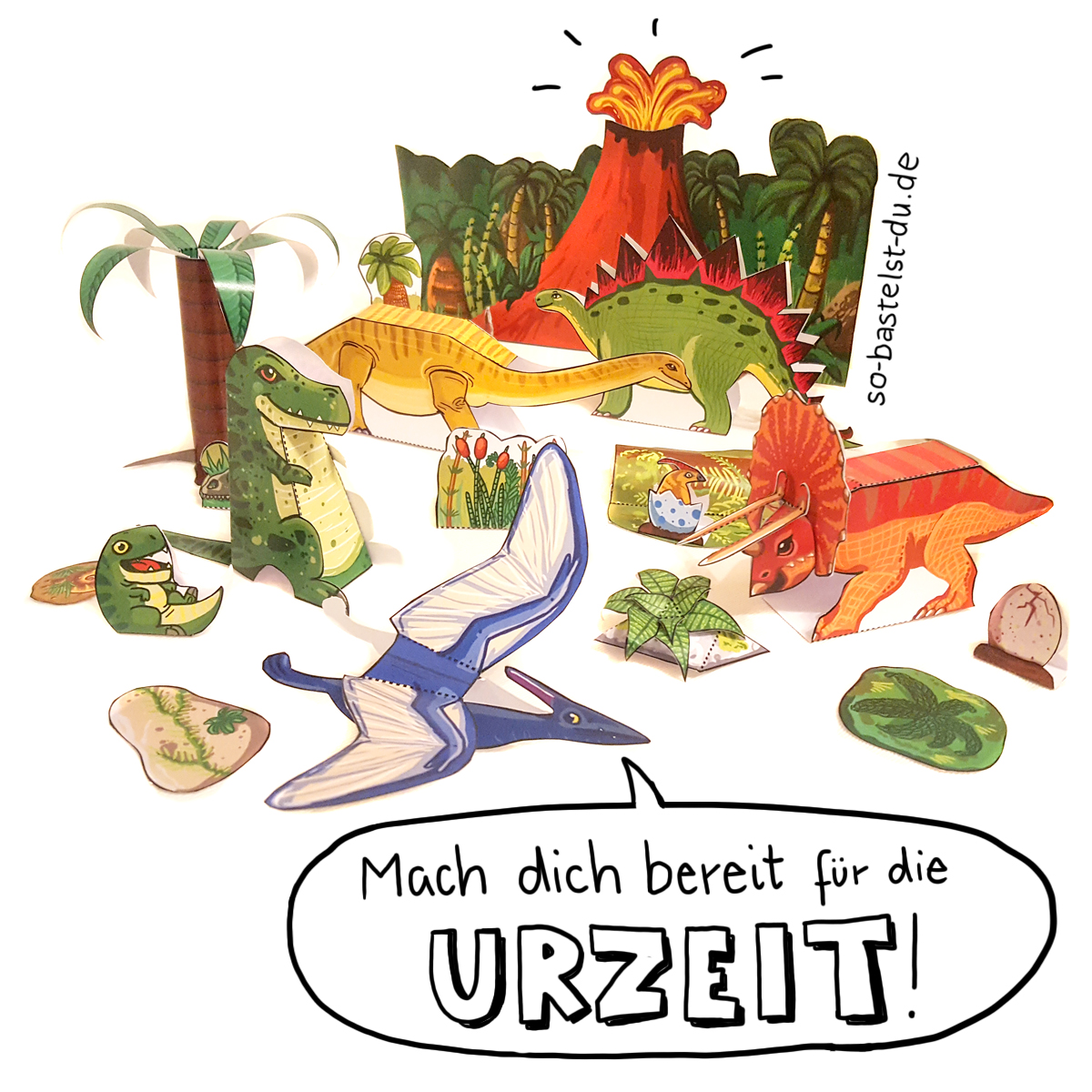 So bastelst Du - Dinosaurier