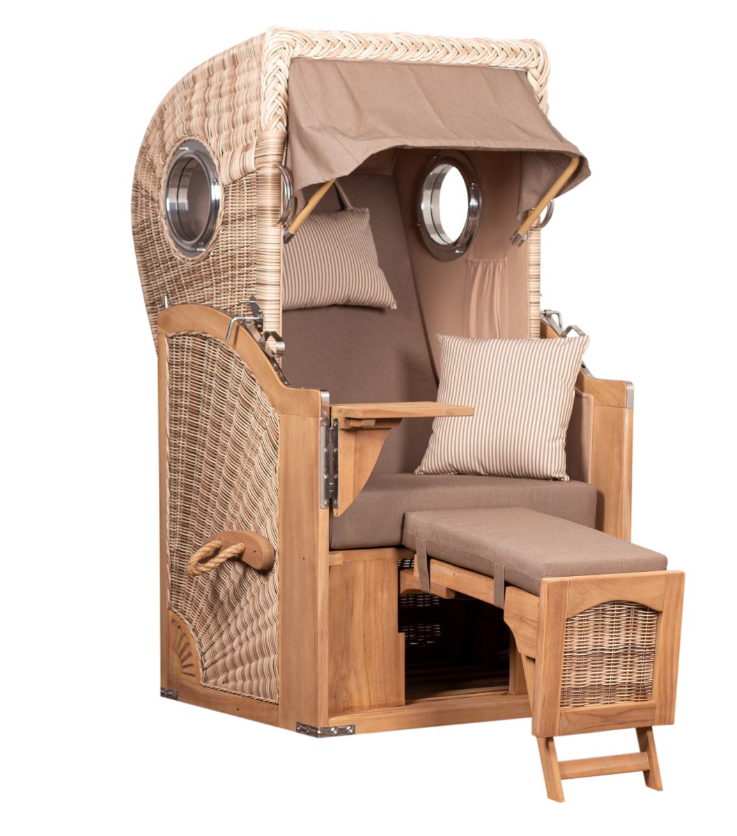 Strandkorb Single “Düne Teak Shell“