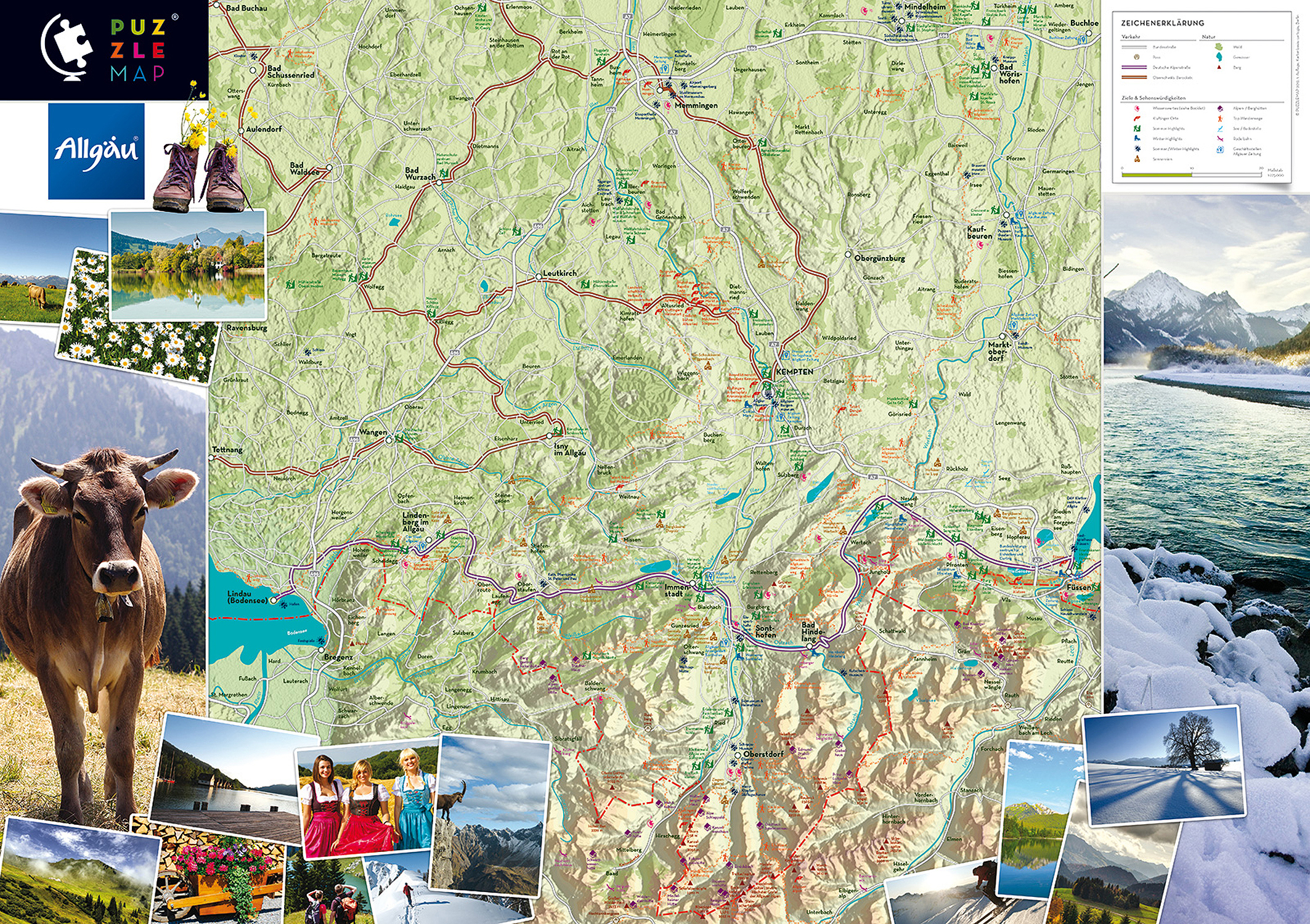 Puzzle - Map Allgäu