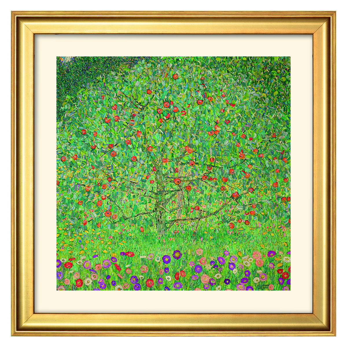 Gustav Klimt: Bild "Apfelbaum I" (1912), gerahmt