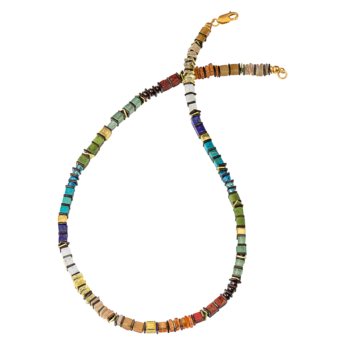 Collier "Rainbow Cubes"