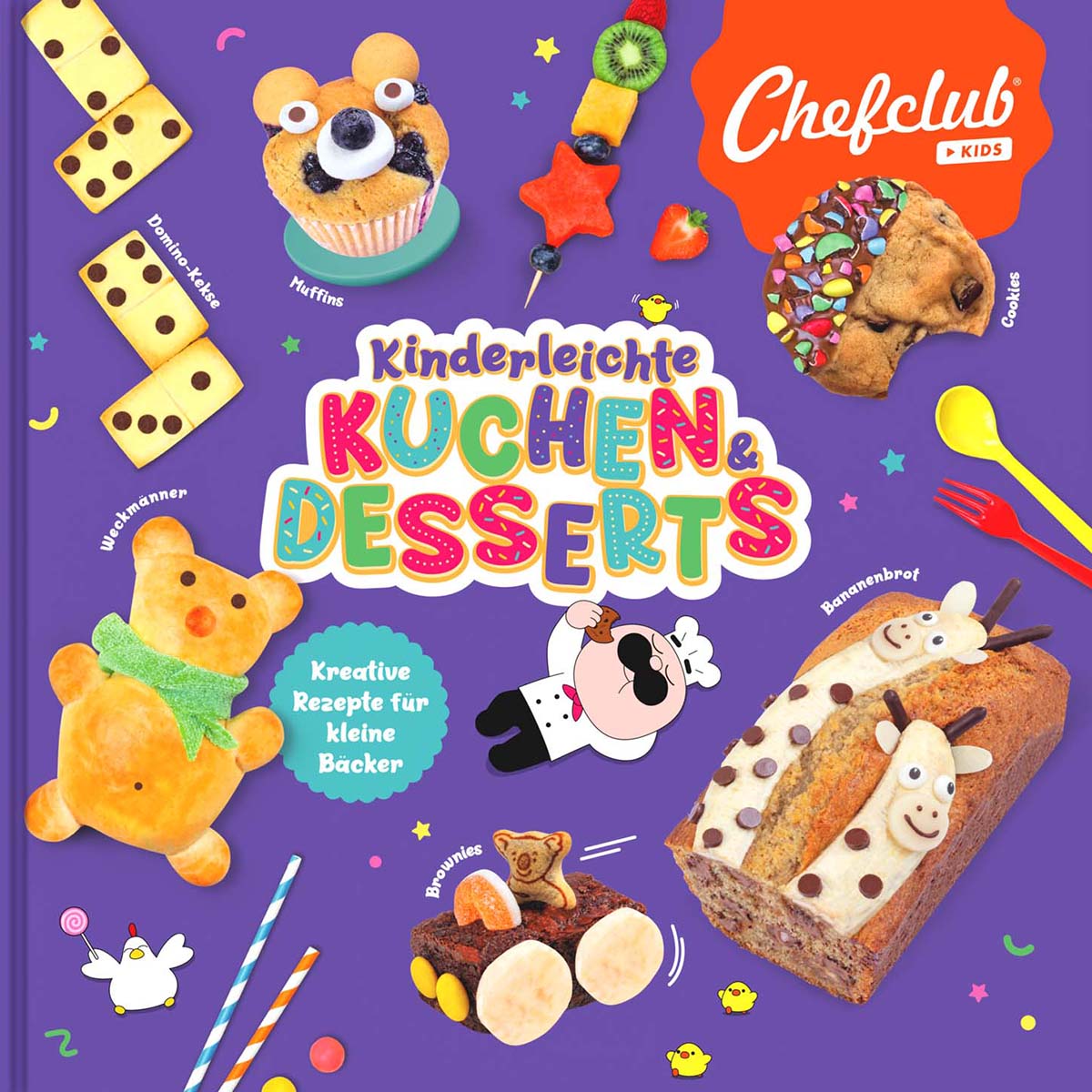 Chefclub: Kinder-Rezeptbuch "Kuchen & Desserts" mit Messbechern